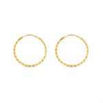 22ct Gold Refined Facet Hoops