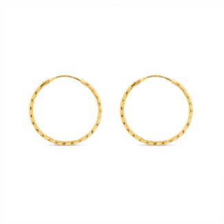 22ct Gold Refined Facet Hoops