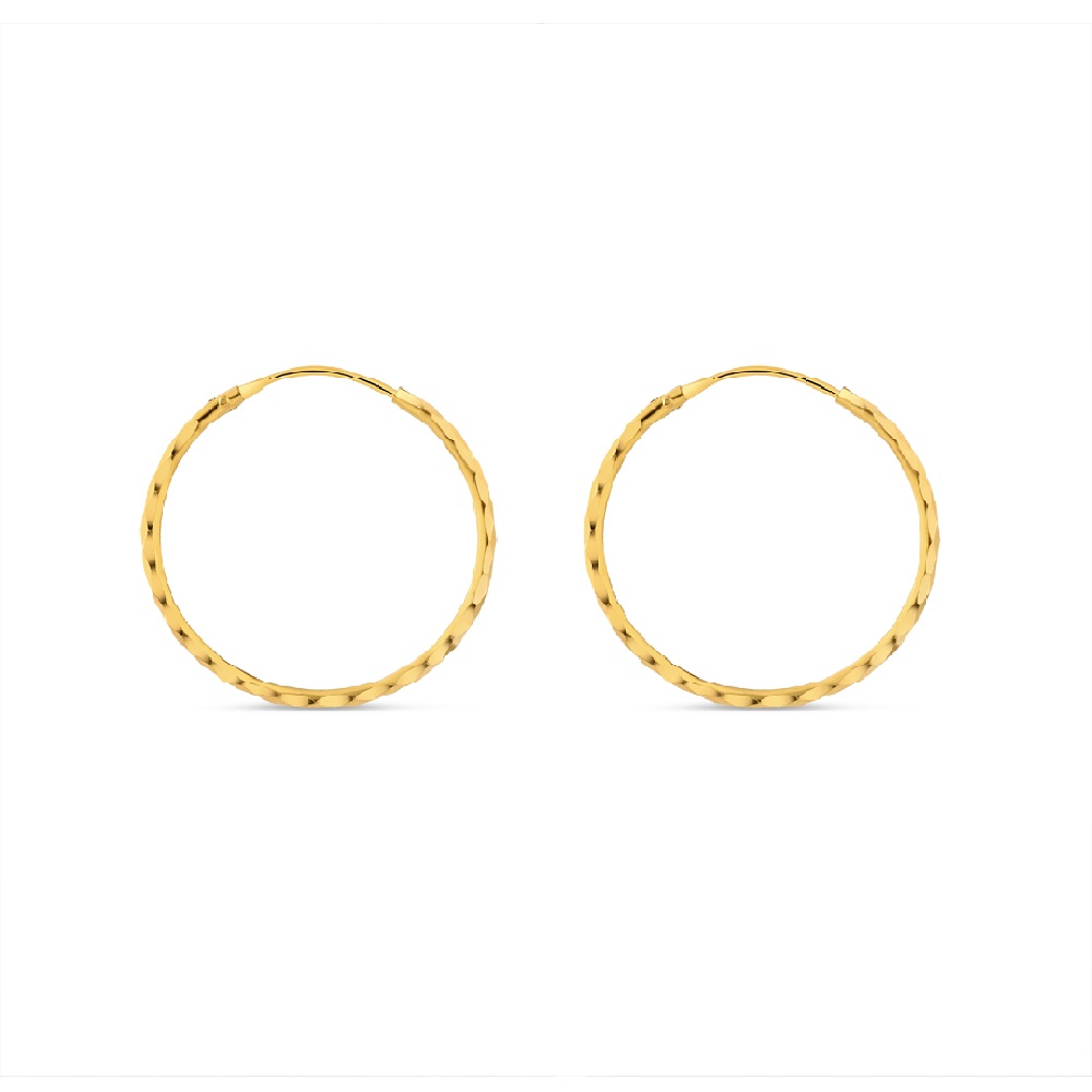 22 ayar altın rafine kesim halka küpeler 22 ayar altın rafine kesim halka küpeler