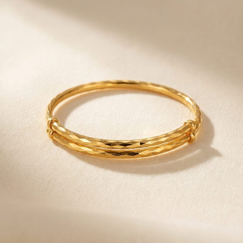 Adjustable 22ct Gold Bangle for Infants