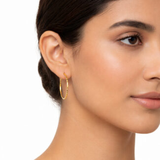 22ct Gold Classic Fine Hoop Earrings 22ct Gold Classic Fine Hoop Earrings