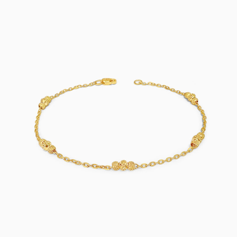 Feines Goldarmband für Damen mit Perlen in 22 Karat Feines Goldarmband für Damen mit Perlen in 22 Karat