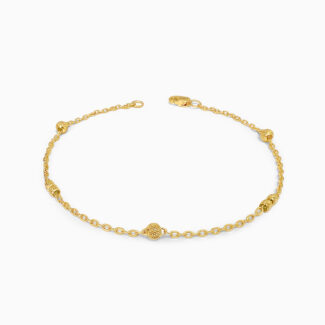 22ct Gold Dotted Bead Chain Bracelet 22ct Gold Dotted Bead Chain Bracelet