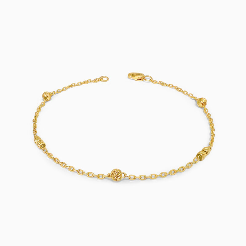 22ct Gold Dotted Bead Chain Bracelet 22ct Gold Dotted Bead Chain Bracelet