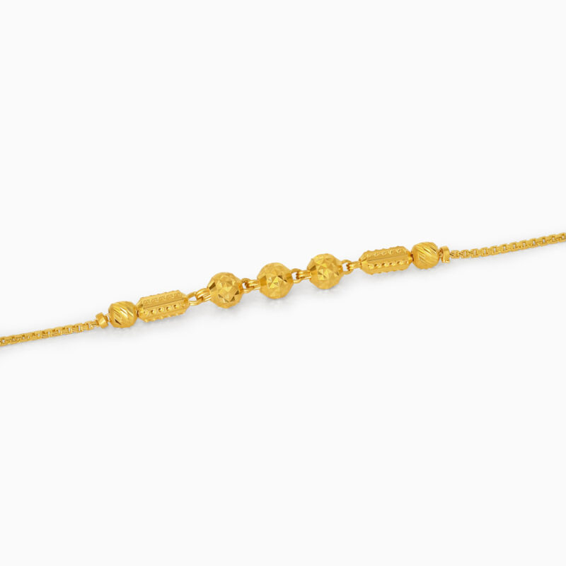 22 Karat Gold Armband mit linearen Perlen