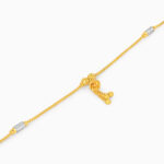 22ct Gold Bracelet with Rhodium Finish & Dropper