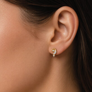 22ct Gold Sparkle Studs with CZ 22ct Gold Sparkle Studs with CZ