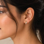 22ct Gold Sparkle Studs with CZ
