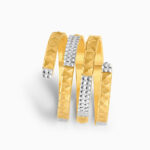 22ct Gold Spiral Ring with Rhodium