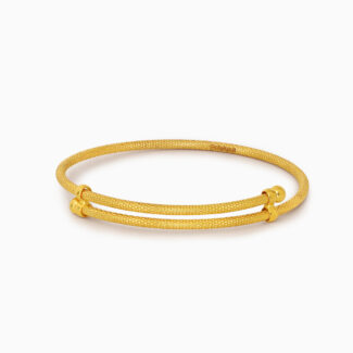 22ct Gold Dot Textured Baby Bangle – Adjustable