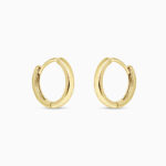 18ct Yellow Gold Minimal Bali Hoops