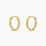 18ct Yellow Gold Minimal Bali Hoops