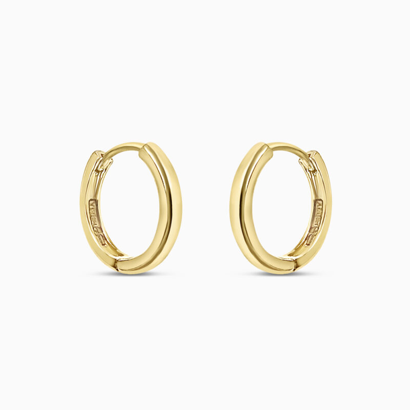 18ct Yellow Gold Minimal Bali Hoops
