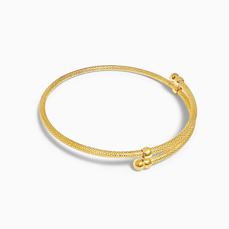 22ct Gold Dot Textured Baby Bangle – Adjustable 22ct Gold Dot Textured Baby Bangle – Adjustable