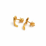 22ct Gold Ladies Stud Earring with CZ Stones