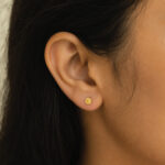 22ct Gold Round Floral Studs