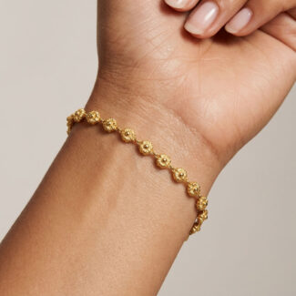 22ct Sunrise Gold Floral Chain Bracelet