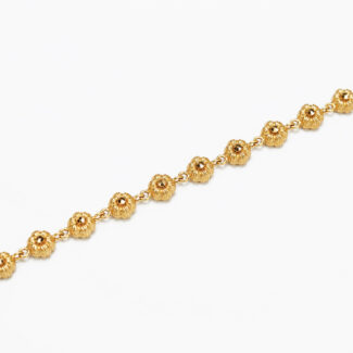 22ct Sunrise Gold Floral Chain Bracelet