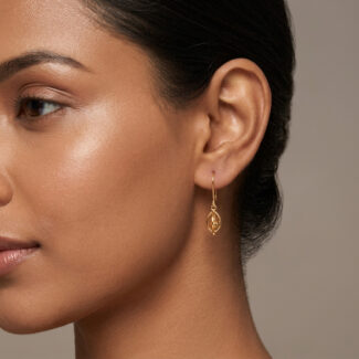 Cardamom Curve Drop Earrings