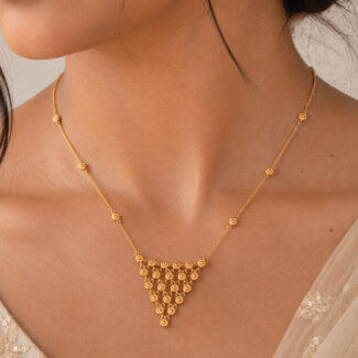 22ct Sunrise Gold Triangle Rosette Necklace 22ct Sunrise Gold Triangle Rosette Necklace
