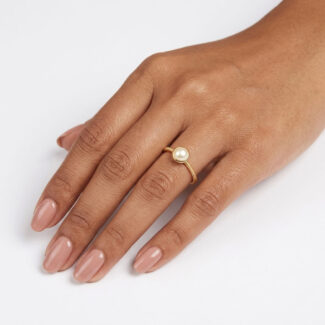 22ct Sunrise Gold Pearl Zariya Ring
