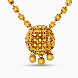 22ct Gold Armari Lattice Drop Necklace