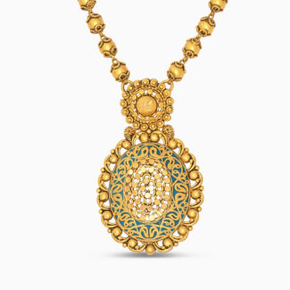 22ct Gold Armari Enamel Pendant Necklace
