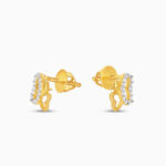 22ct Gold CZ Butterfly Stud Earrings