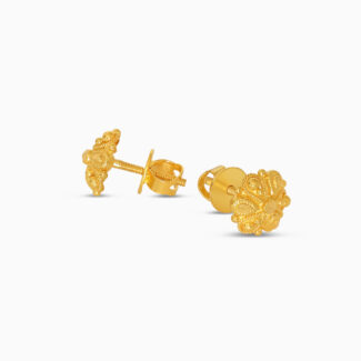 22ct Gold Round Floral Studs 22ct Gold Round Floral Studs