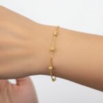 22ct Gold Dotted Bead Chain Bracelet 22ct Gold Dotted Bead Chain Bracelet