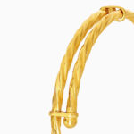22ct Gold Twisted Textured Baby Bangle | Adjustable