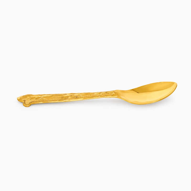 22ct Gold Baby Spoon – Engraved Handle