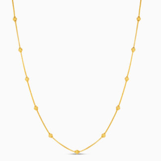 22ct Gold Textured Bead Chain Mala 22ct Gold Textured Bead Chain Mala