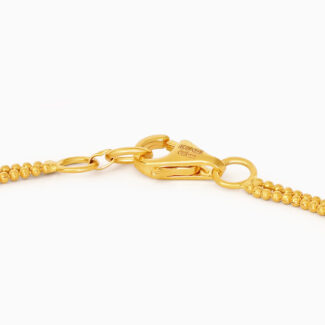 22ct Gold Beaded Duo Chain Bracelet