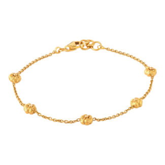 22ct Sunrise Gold Rosette Flower Motif Single Line Bracelet 22ct Sunrise Gold Rosette Flower Motif Single Line Bracelet