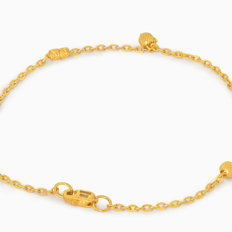 Armband aus 22 Karat Gold mit gepunkteten Perlen