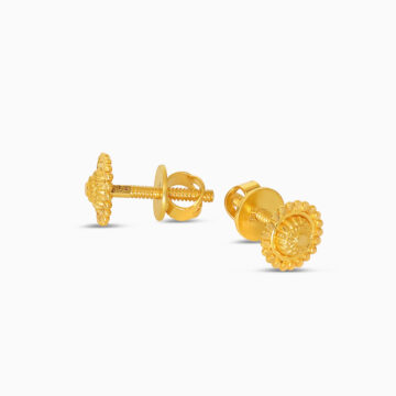 22ct Gold Perlen Kreis Ohrstecker