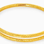 22ct Gold Textured Baby Bangle | Adjustable Fit