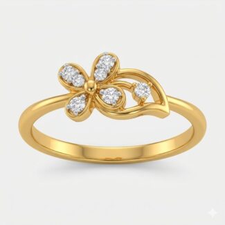 22ct Gold Petal Bloom CZ Ring 22ct Gold Petal Bloom CZ Ring