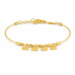 22ct Yellow Gold Leaf Drop Bracelet 22ct Yellow Gold Leaf Drop Bracelet
