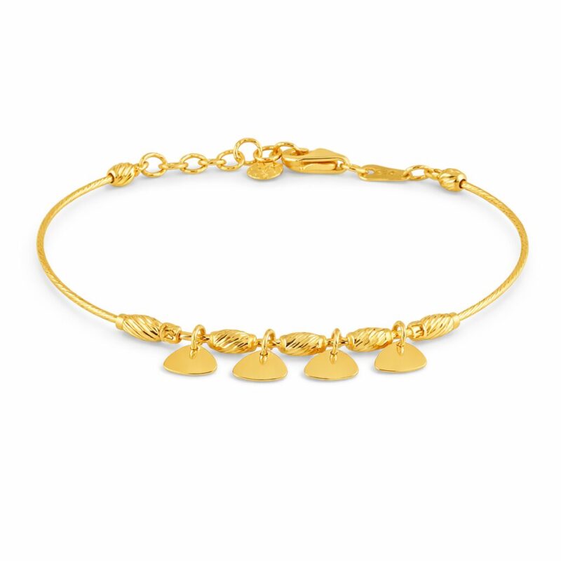 22ct Yellow Gold Leaf Drop Bracelet 22ct Yellow Gold Leaf Drop Bracelet