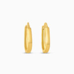 22ct Gold Oval Huggy Hoops Earring