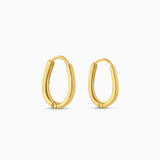 22ct Gold Oval Huggy Hoops Earring 22ct Gold Oval Huggy Hoops Earring