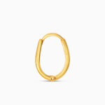 22ct Gold Oval Huggy Hoops Earring