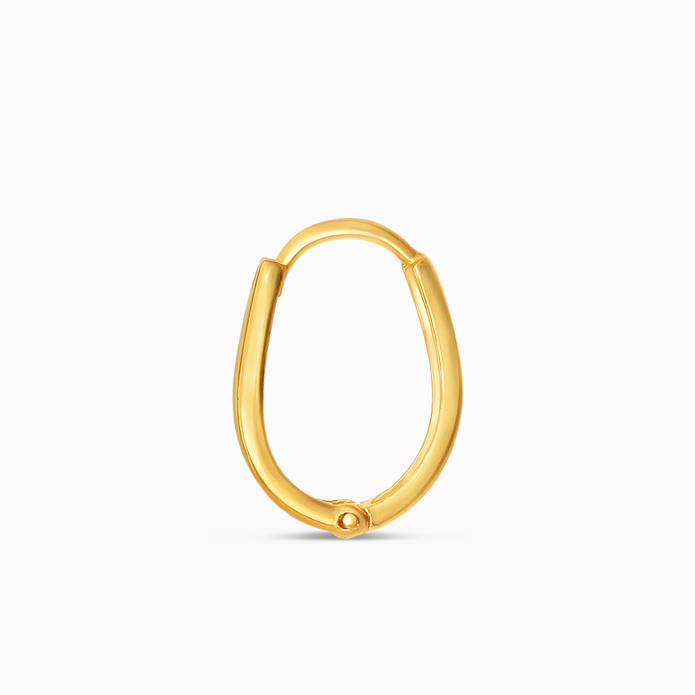 22ct Gold Oval Huggy Hoops Earring 22ct Gold Oval Huggy Hoops Earring
