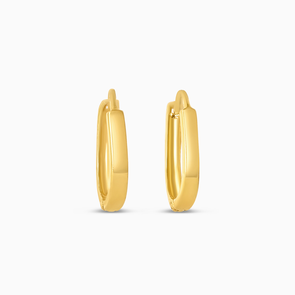 22ct Gold Oval Huggy Hoops Earring 22ct Gold Oval Huggy Hoops Earring