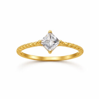 22ct Gold Square Cut CZ Ring | Size K 22ct Gold Square Cut CZ Ring | Size K