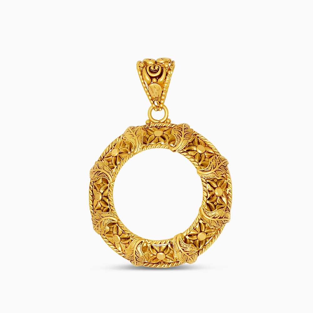 22 Ayar Altın Armari Çiçekli Daire Kolye 22 Ayar Altın Armari Çiçekli Daire Kolye