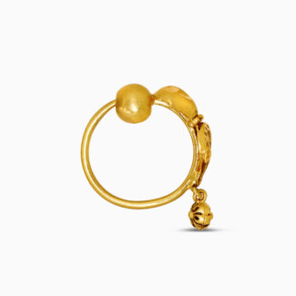 22ct Gold Armari Floral Drop Nose Ring