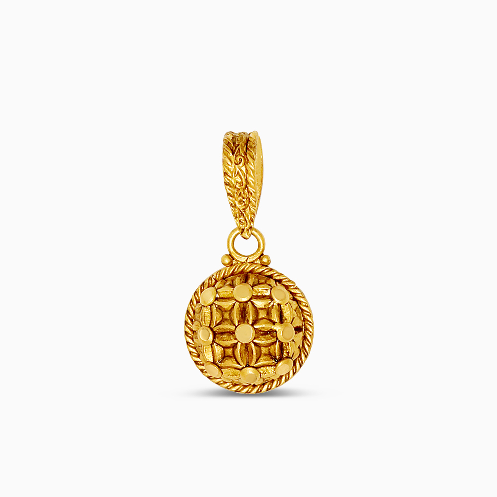 قلادة قرص زهور أرماري ذهب عيار 22 قيراط قلادة قرص زهور أرماري ذهب عيار 22 قيراط